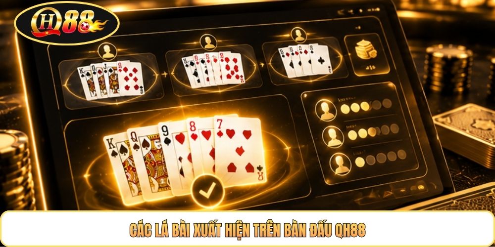 Các lá bài xuất hiện trên bàn đấu QH88