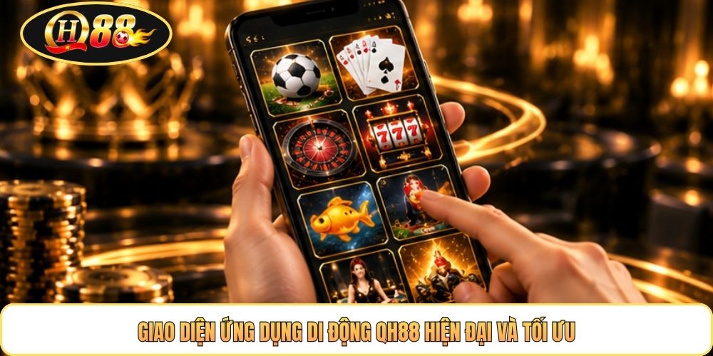 Giao diện ứng dụng di động QH88 hiện đại và tối ưu