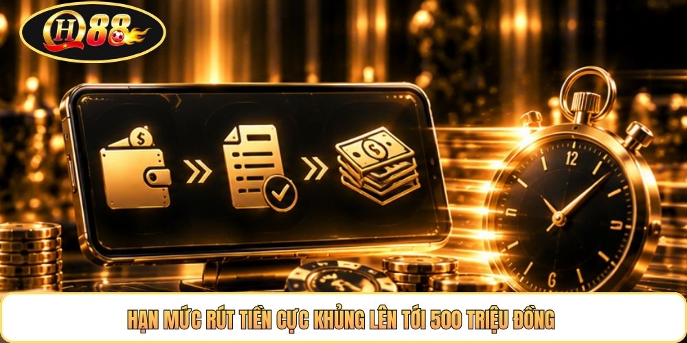 Hạn mức rút tiền cực khủng lên tới 500 triệu đồng 